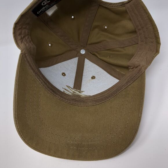 Z Tags Strapback Hat Tan One Size Adjustable Embroidered Solid 6 Panel - Picture 6 of 8